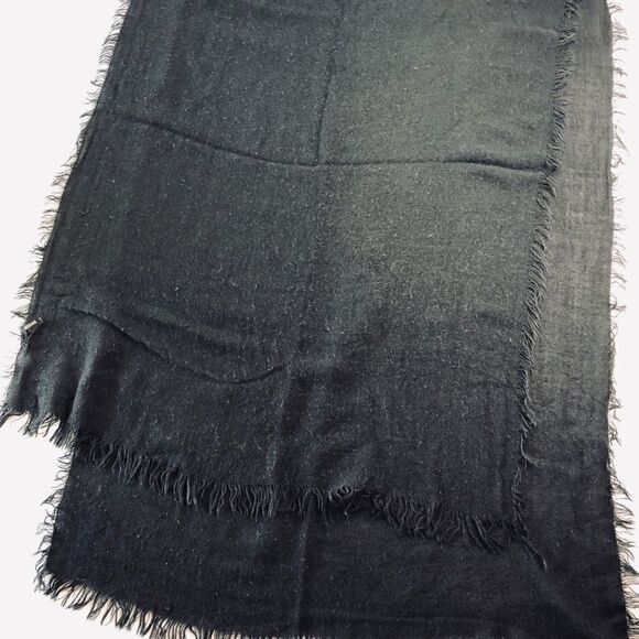 Set of (2)Scaves: Bossani Black Knit Scarf, Gray Tan Scarf - Picture 8 of 16